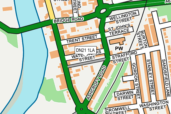 DN21 1LA map - OS OpenMap – Local (Ordnance Survey)