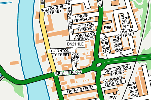 DN21 1LE map - OS OpenMap – Local (Ordnance Survey)