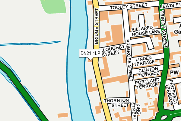 DN21 1LP map - OS OpenMap – Local (Ordnance Survey)