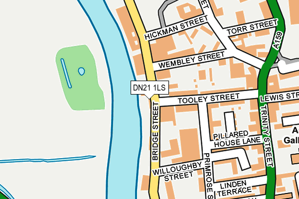DN21 1LS map - OS OpenMap – Local (Ordnance Survey)