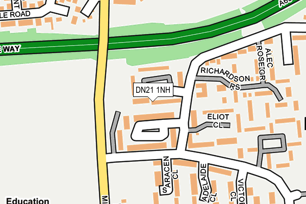 DN21 1NH map - OS OpenMap – Local (Ordnance Survey)