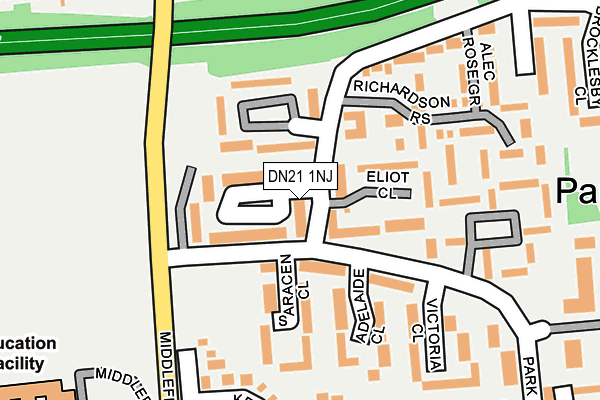 DN21 1NJ map - OS OpenMap – Local (Ordnance Survey)