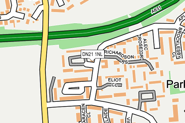 DN21 1NL map - OS OpenMap – Local (Ordnance Survey)