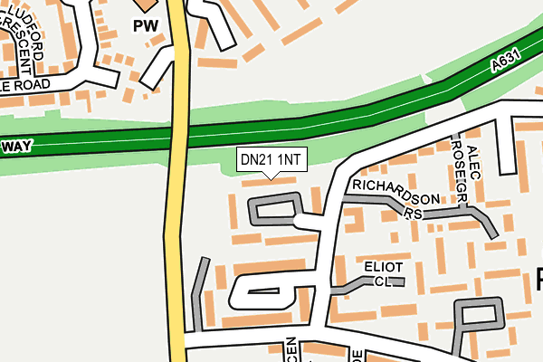 DN21 1NT map - OS OpenMap – Local (Ordnance Survey)