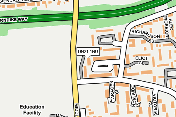 DN21 1NU map - OS OpenMap – Local (Ordnance Survey)