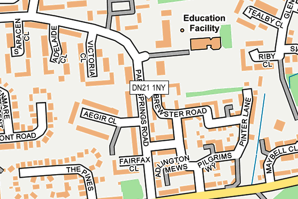 DN21 1NY map - OS OpenMap – Local (Ordnance Survey)