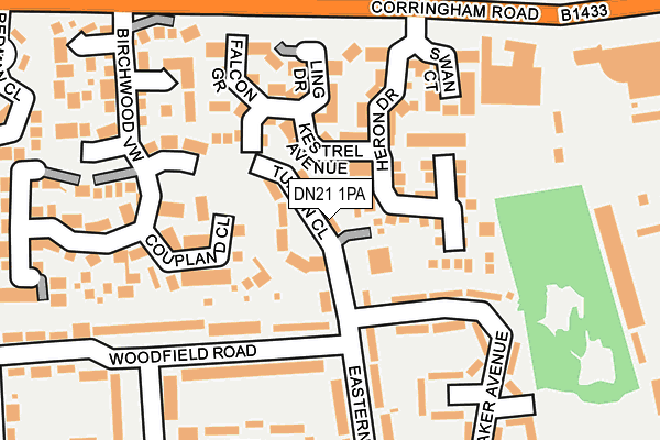 DN21 1PA map - OS OpenMap – Local (Ordnance Survey)