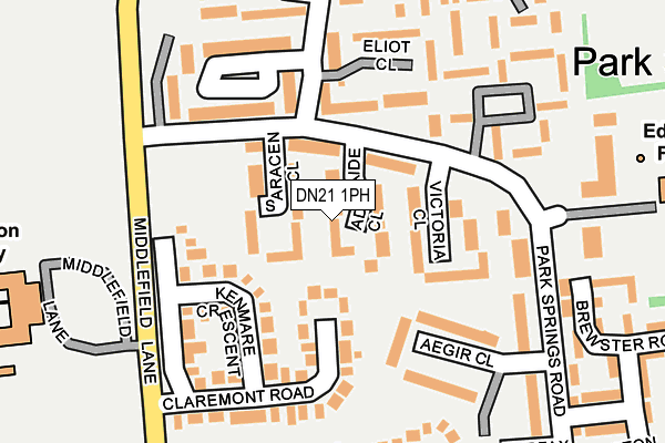 DN21 1PH map - OS OpenMap – Local (Ordnance Survey)