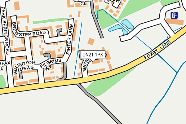 DN21 1PX map - OS OpenMap – Local (Ordnance Survey)