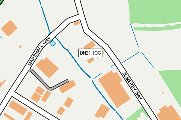 DN21 1QG map - OS OpenMap – Local (Ordnance Survey)