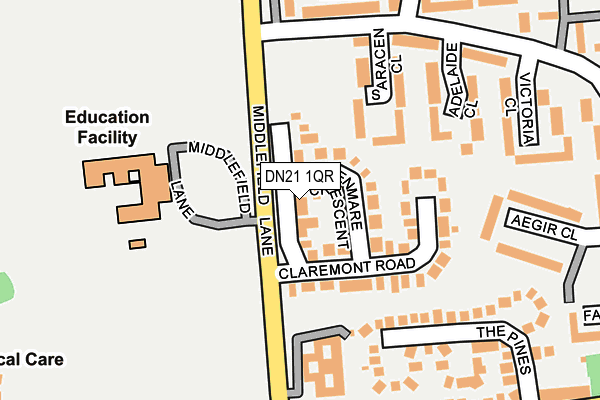DN21 1QR map - OS OpenMap – Local (Ordnance Survey)