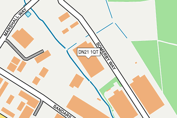 DN21 1QT map - OS OpenMap – Local (Ordnance Survey)