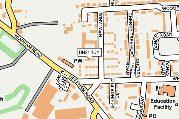 DN21 1QY map - OS OpenMap – Local (Ordnance Survey)