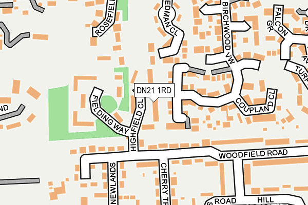DN21 1RD map - OS OpenMap – Local (Ordnance Survey)
