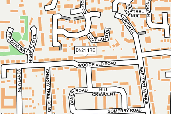 DN21 1RE map - OS OpenMap – Local (Ordnance Survey)