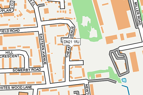 DN21 1RJ map - OS OpenMap – Local (Ordnance Survey)