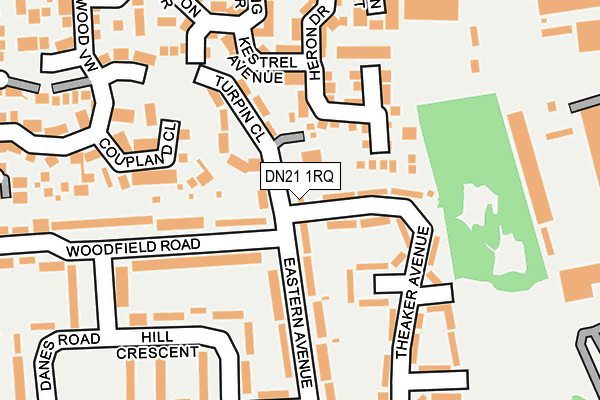DN21 1RQ map - OS OpenMap – Local (Ordnance Survey)