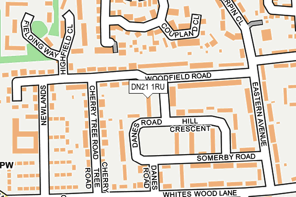 DN21 1RU map - OS OpenMap – Local (Ordnance Survey)