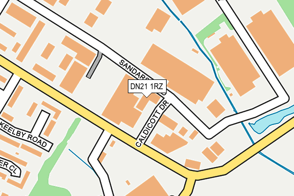 DN21 1RZ map - OS OpenMap – Local (Ordnance Survey)