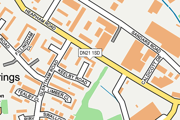 DN21 1SD map - OS OpenMap – Local (Ordnance Survey)