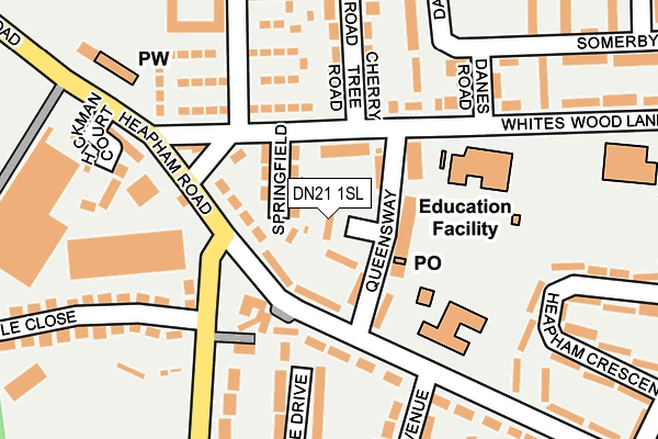 DN21 1SL map - OS OpenMap – Local (Ordnance Survey)