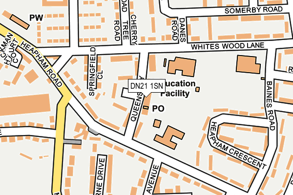 DN21 1SN map - OS OpenMap – Local (Ordnance Survey)