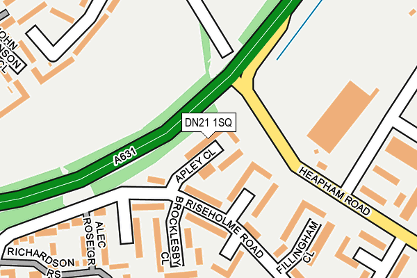 DN21 1SQ map - OS OpenMap – Local (Ordnance Survey)
