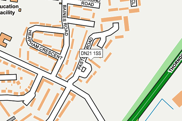 DN21 1SS map - OS OpenMap – Local (Ordnance Survey)