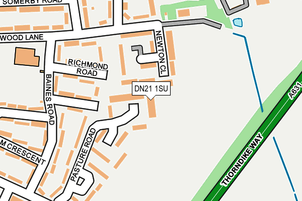 DN21 1SU map - OS OpenMap – Local (Ordnance Survey)