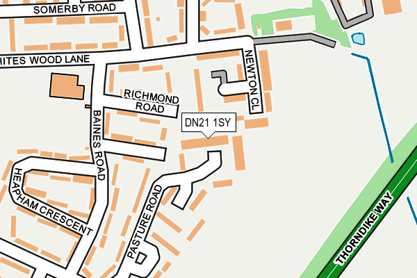 DN21 1SY map - OS OpenMap – Local (Ordnance Survey)