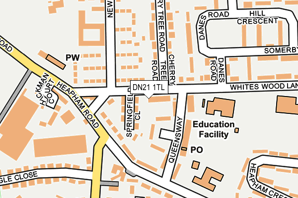DN21 1TL map - OS OpenMap – Local (Ordnance Survey)