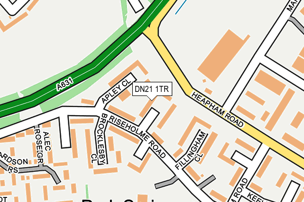 DN21 1TR map - OS OpenMap – Local (Ordnance Survey)