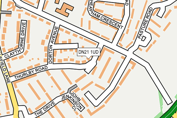 DN21 1UD map - OS OpenMap – Local (Ordnance Survey)