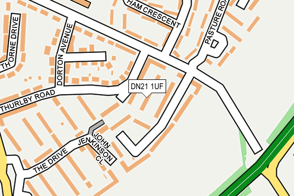 DN21 1UF map - OS OpenMap – Local (Ordnance Survey)