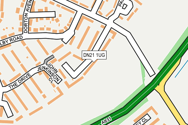 DN21 1UG map - OS OpenMap – Local (Ordnance Survey)