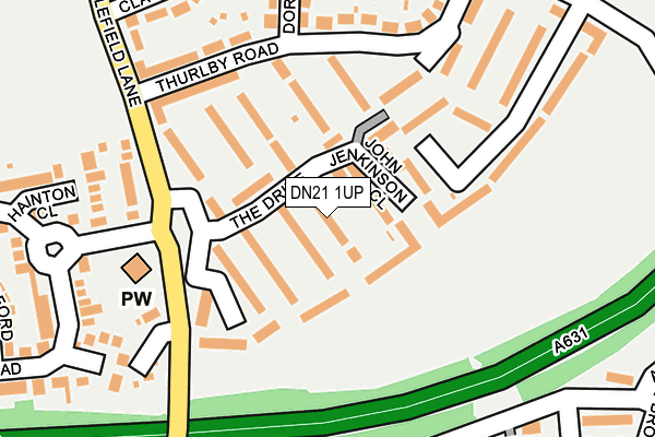 DN21 1UP map - OS OpenMap – Local (Ordnance Survey)