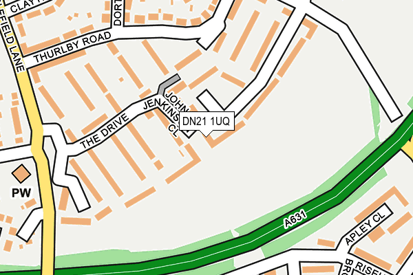DN21 1UQ map - OS OpenMap – Local (Ordnance Survey)