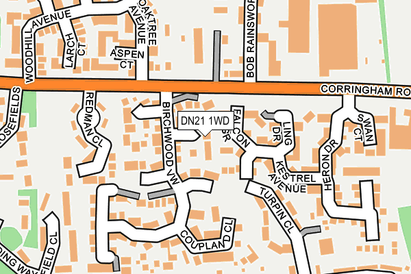 DN21 1WD map - OS OpenMap – Local (Ordnance Survey)