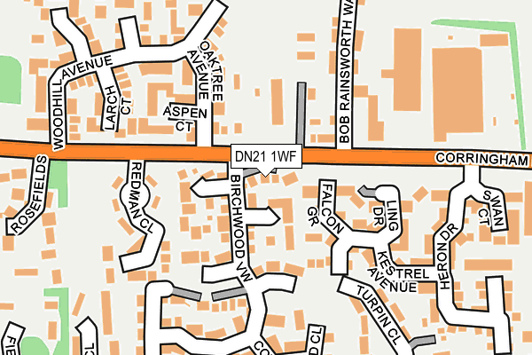 DN21 1WF map - OS OpenMap – Local (Ordnance Survey)