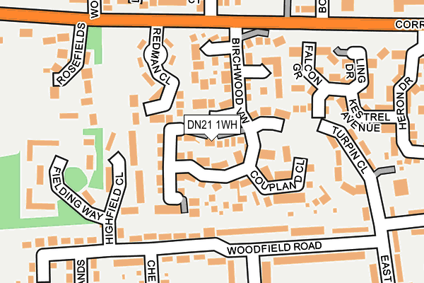 DN21 1WH map - OS OpenMap – Local (Ordnance Survey)