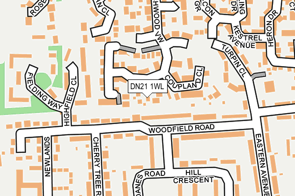 DN21 1WL map - OS OpenMap – Local (Ordnance Survey)