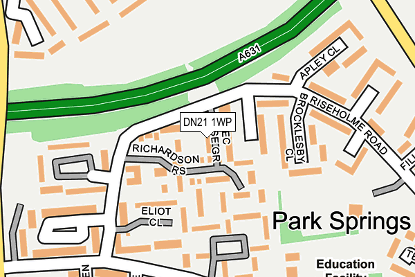 DN21 1WP map - OS OpenMap – Local (Ordnance Survey)