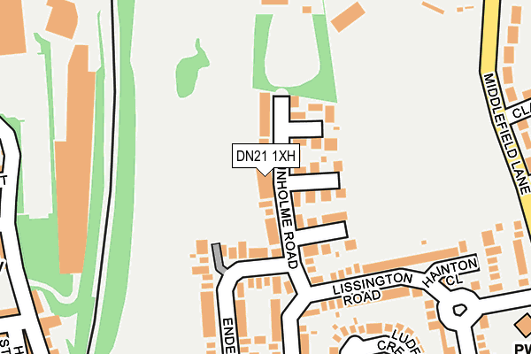 DN21 1XH map - OS OpenMap – Local (Ordnance Survey)