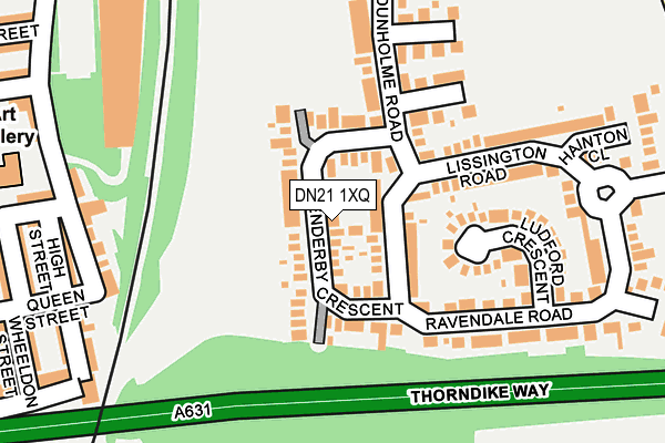 DN21 1XQ map - OS OpenMap – Local (Ordnance Survey)