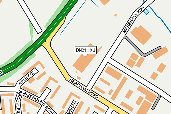 DN21 1XU map - OS OpenMap – Local (Ordnance Survey)