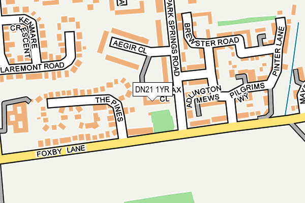 DN21 1YR map - OS OpenMap – Local (Ordnance Survey)