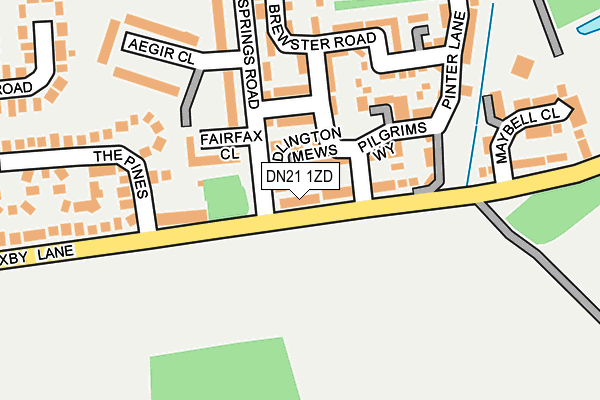 DN21 1ZD map - OS OpenMap – Local (Ordnance Survey)