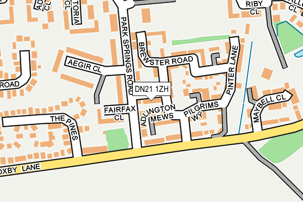 DN21 1ZH map - OS OpenMap – Local (Ordnance Survey)