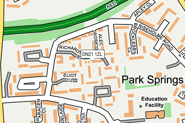 DN21 1ZL map - OS OpenMap – Local (Ordnance Survey)