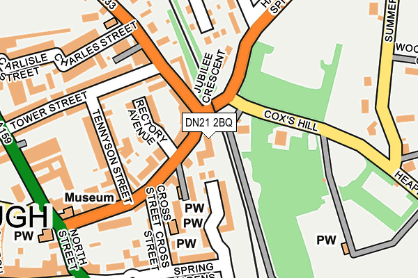 DN21 2BQ map - OS OpenMap – Local (Ordnance Survey)